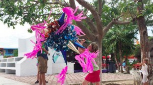 It was a kids birthday one day, so we brought in a pinata. Exciting!