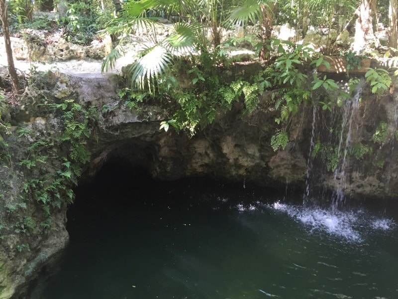 The cenote near the "stage".